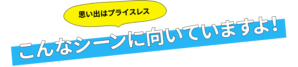 こんなシーンに向いていますよ